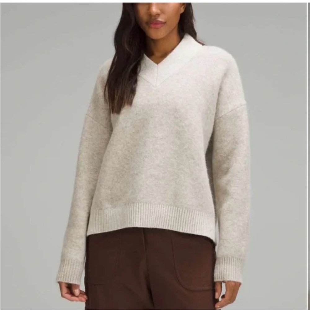 Lululemon Alpaca-Wool Blend V-Neck Sweater